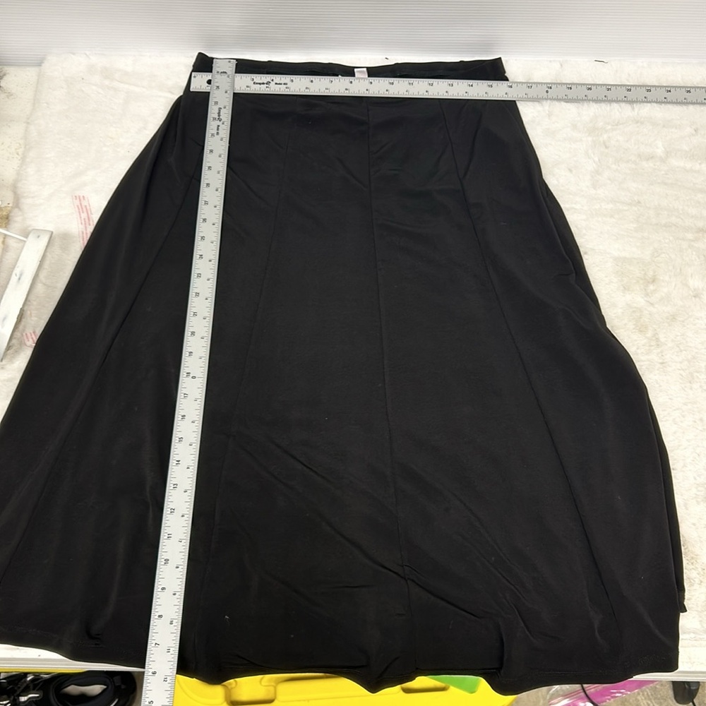 JM Collection A-Line Skirt Stretch Knit Large Maxi Slinky Elasticic Waist Office - Picture 4 of 4